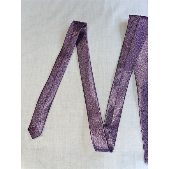 WangZhongWang Dress Tie Men’s Purple 100% Polyester Designer - Picture 5 of 12
